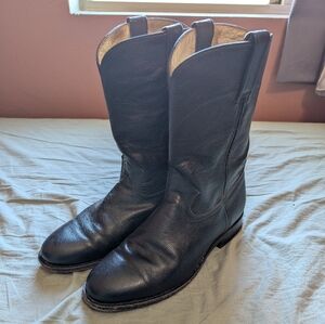 Dan Post Women’s Leather Pull-On Cowboy Boots W8.5 Black